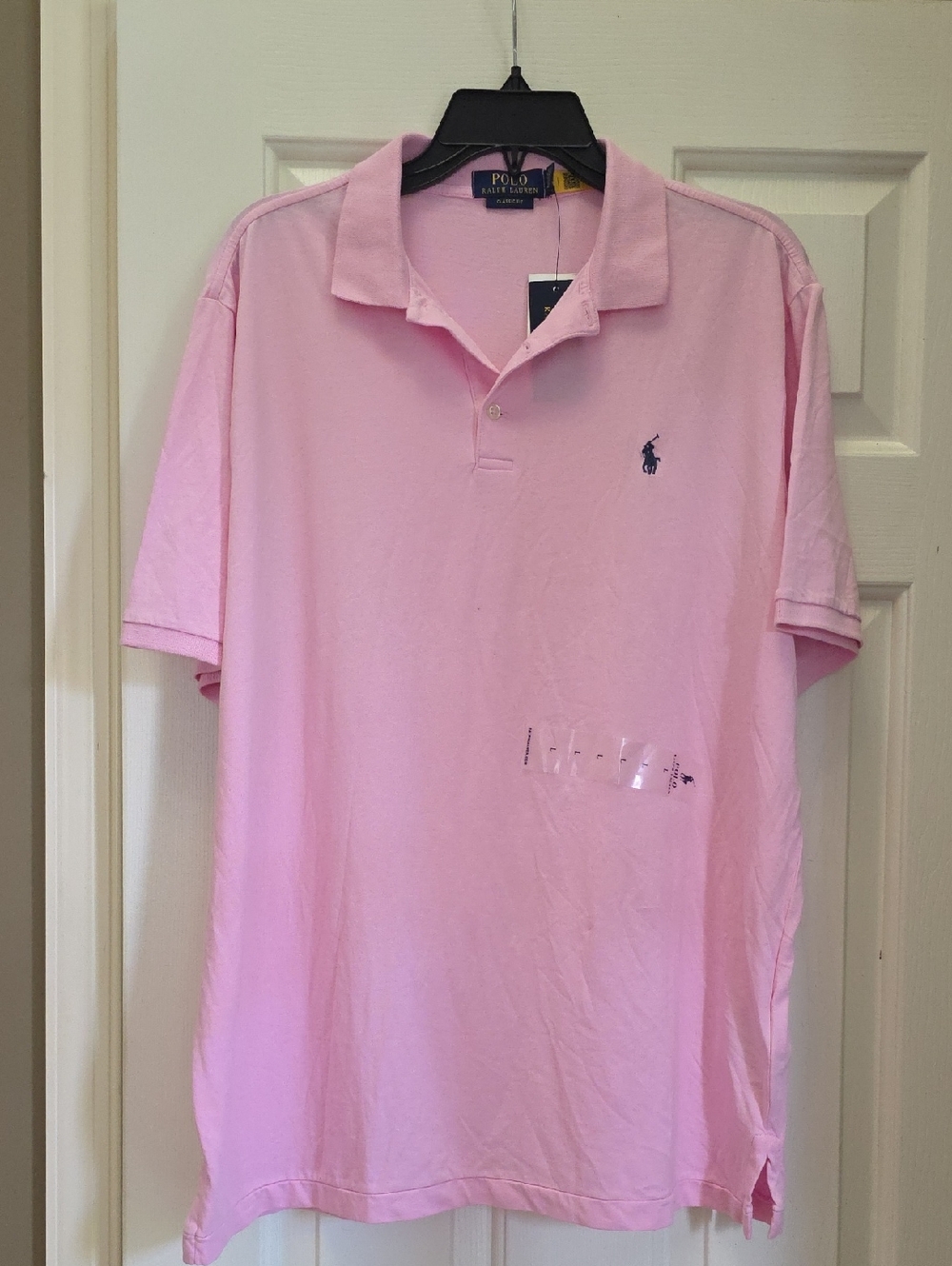 Polo by Ralph Lauren Light Pink Short Sleeve Polo with Navy Pony